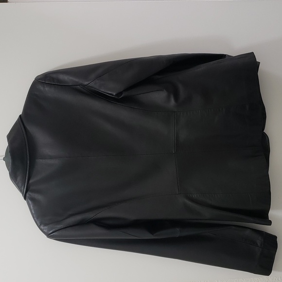 Wilsons Womens Pelle Studio Super Soft Black Leather 3 Button Jacket - Picture 6 of 12